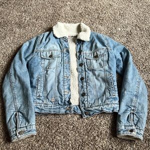Y2K Plugg Sherpa Lined Denim Jacket w/ Pockets